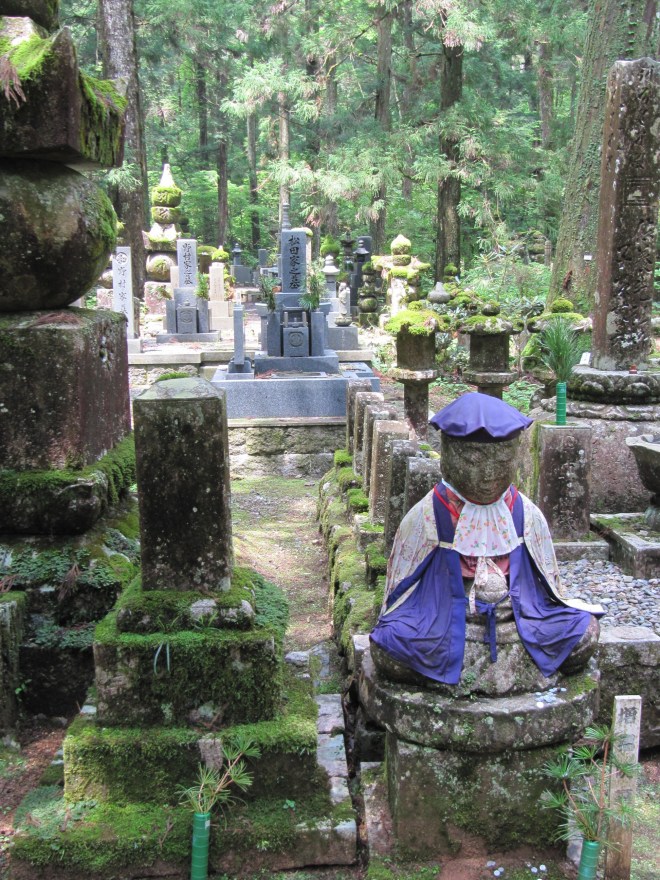 Sacred Koyosan, a place of stone and towering forests - the home of the Shingon Buddhist Sect and the six elements, Japan