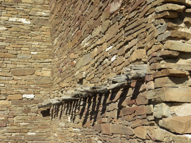 Local stone and wood were used to build the large complex of buildings in Chaco Canyon, Arizona