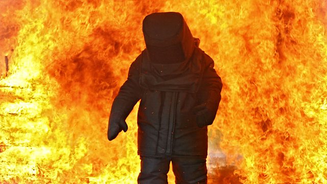 In the episode on fire Professor Stewart walks through intense flame to show the power of this element.