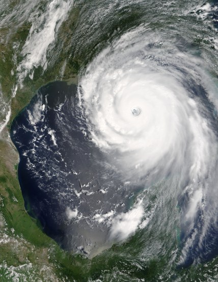 Hurricane Katrina, the day before land-fall in New Orleans. An elemental expression of great power and energy. Source Wikipedia, who sourced the image from NASA.