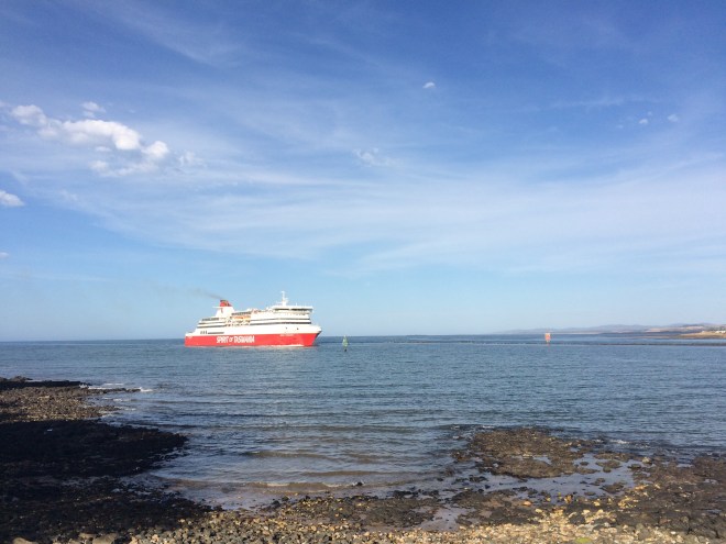 You can also travel to northern Tasmania over Bass Strait by the ferry 'Spirit of Tasmania'. A very watery experience.