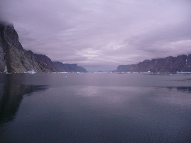 This image is literally the calm before the storm. I have strong memories of travelling from this mesmerising fjord in Greenland to the 'confused seas' off the coast. It seemed like the waves were going in every direction. No photos were possible!