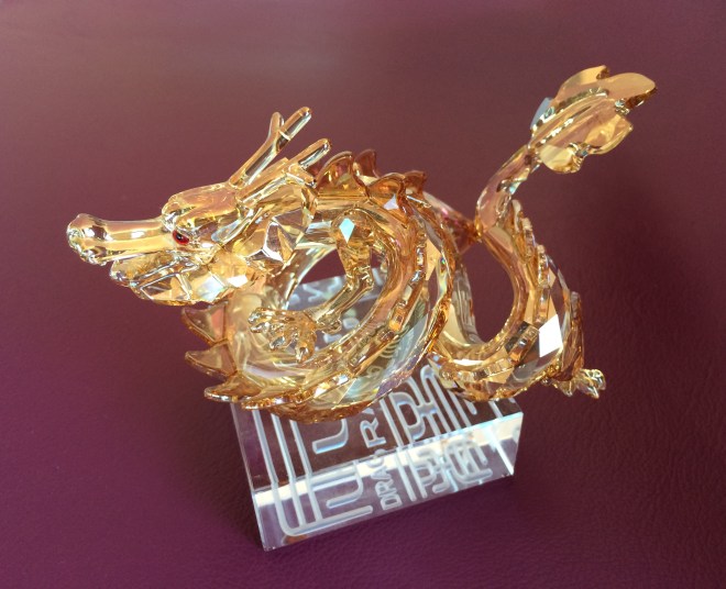 Swarovski created this limited edition piece, only available in China, for the Year of the Dragon in 2012.