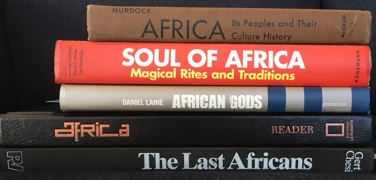 Some of the books on Africa I searched for more information on the Dagara. I also have several books on individual countries and regions. Some's are the only two directly relevant to this post. A lot of other interesting material was unearthed on other African tribes during my search though. That will have to wait for another time.